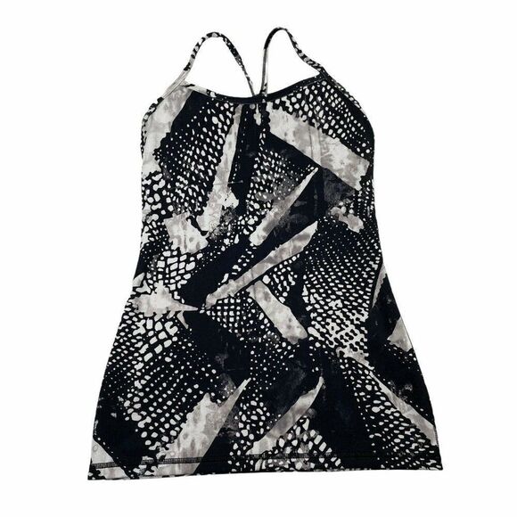 Lululemon Power Y Tank Static Mist Black White - Picture 2 of 7